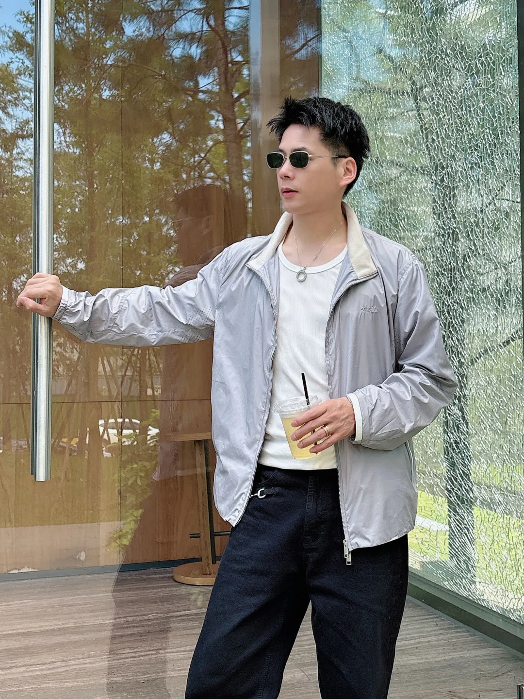 ZEGN 26 。Premium ， ， 。 ， Genuine Leather ， Quality。 👍， . 。 ：Black Gray Size：46-54（S-2XL）